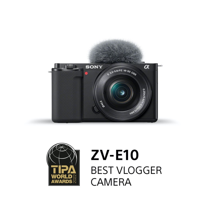  Sony ZV-E10 + 16-50mm Lens, LED Light, Microphone