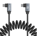 SmallRig USB-C (Angled) to USB-C (Angled) Coiled Data Cable