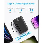 Anker 20,000mAh High-Speed 22.5W Power Bank With Built-in Cable