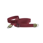 Leica Carrying Strap, Fabric, Leather, Olive - Burgundy