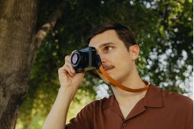 Peak Design Form Leather Camera Strap Neck (Amber)