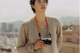 Peak Design Form Leather Camera Strap Neck (Amber)