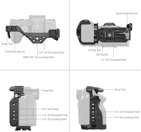 Smallrig Cage with Airtag Slot for Sony A7 V / A7R V / A7 IV / A7S III / A1 / A7R IV