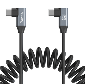 SmallRig USB-C (Angled) to USB-C (Angled) Coiled Data Cable