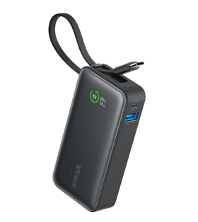 Anker Nano Power Bank 30W 10,000mah Built In USB C Cable - Black