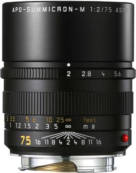 Leica APO-SUMMICRON-M 75 f/2 ASPH., black anodized finish