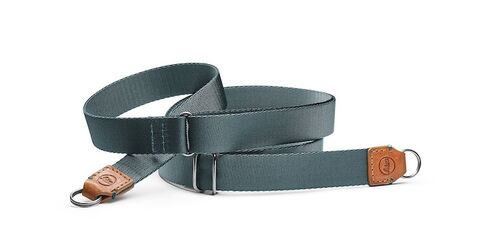 Leica Carrying Strap, Fabric, Leather, Cognac - Petrol
