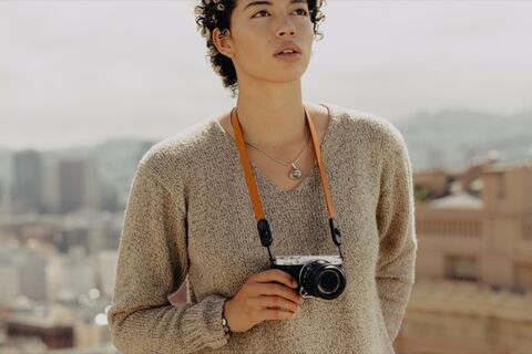 Peak Design Form Leather Camera Strap Neck (Amber)
