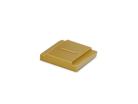 Leica Hotshoe Cover, Brass, Blasted Finish