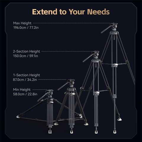 SmallRig FreeBlazer Counterbalance Carbon Fiber Video Tripod Kit AD-Pro8