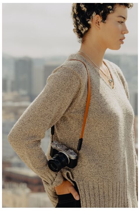 Peak Design Form Leather Camera Strap Neck (Amber)